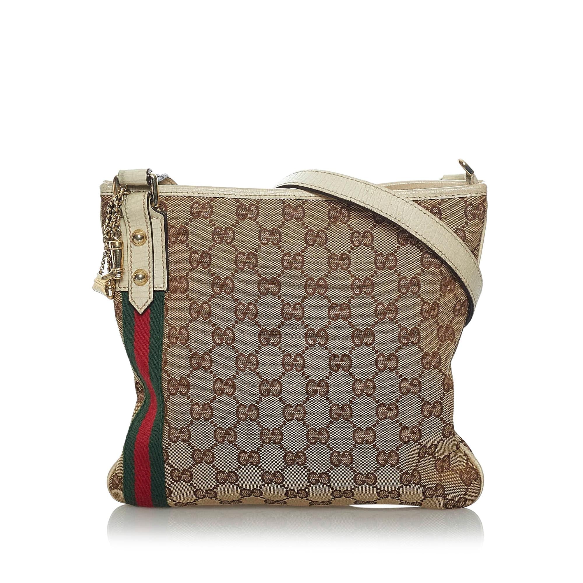 Gucci Gucci Canvas Jolicoeur Crossbody Bag (SHG-33826)