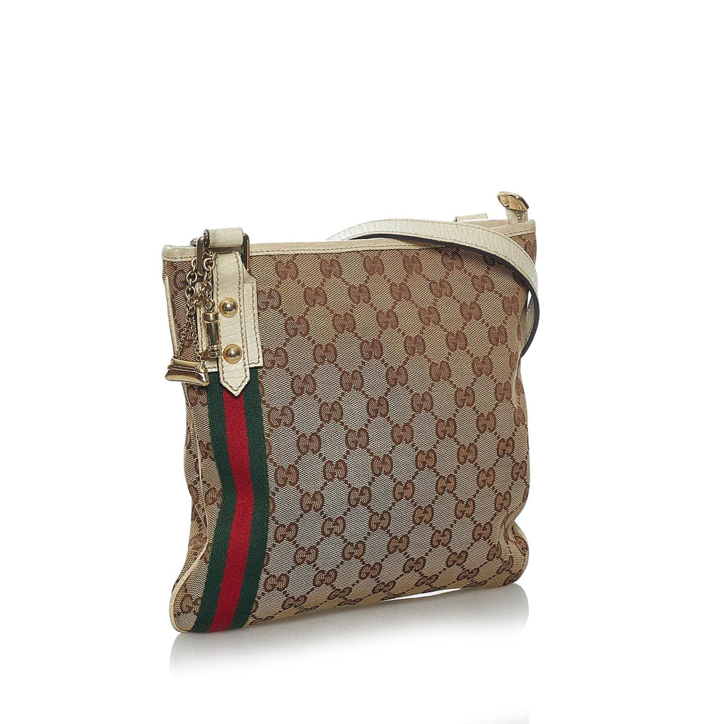 Gucci Gucci Canvas Jolicoeur Crossbody Bag (SHG-33826)