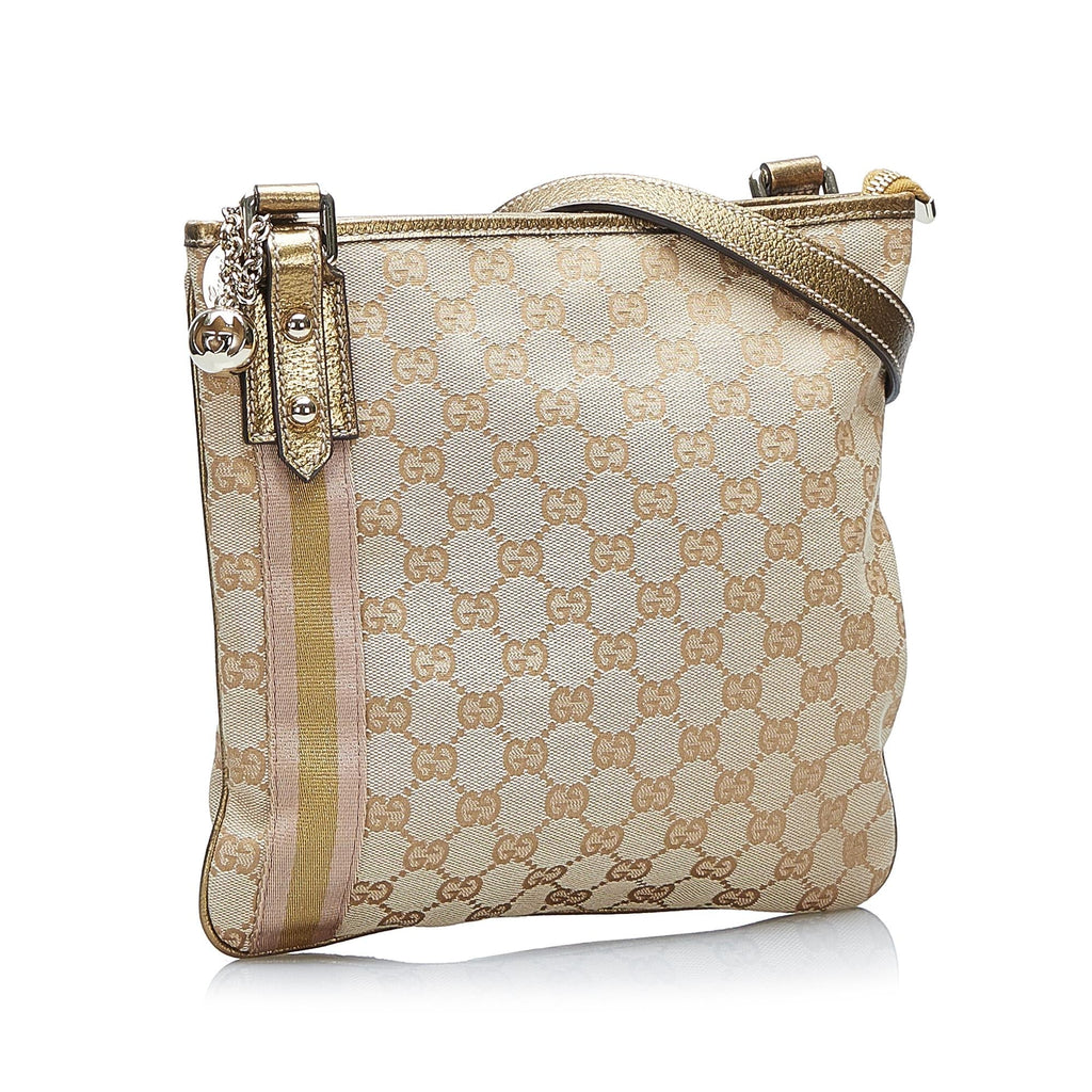 Gucci GG Canvas Jolicoeur Crossbody Bag (SHG-HuInJn)