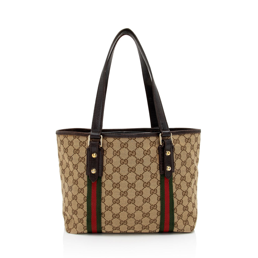 Gucci GG Canvas Jolicoeur Medium Tote (SHF-U5hUpD)