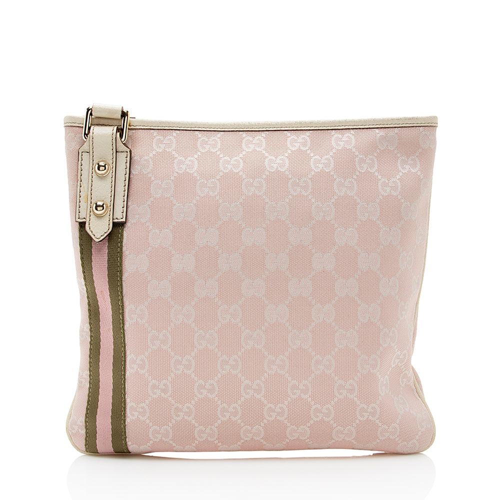 Gucci Gucci Canvas Jolicoeur Messenger Bag (SHF-20707)