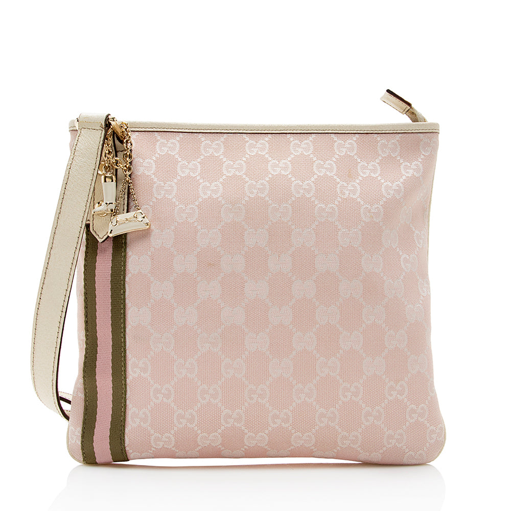Gucci Gucci Canvas Jolicoeur Messenger Bag (SHF-20707)