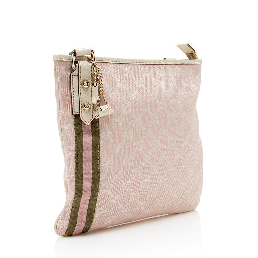 Gucci Gucci Canvas Jolicoeur Messenger Bag (SHF-20707)