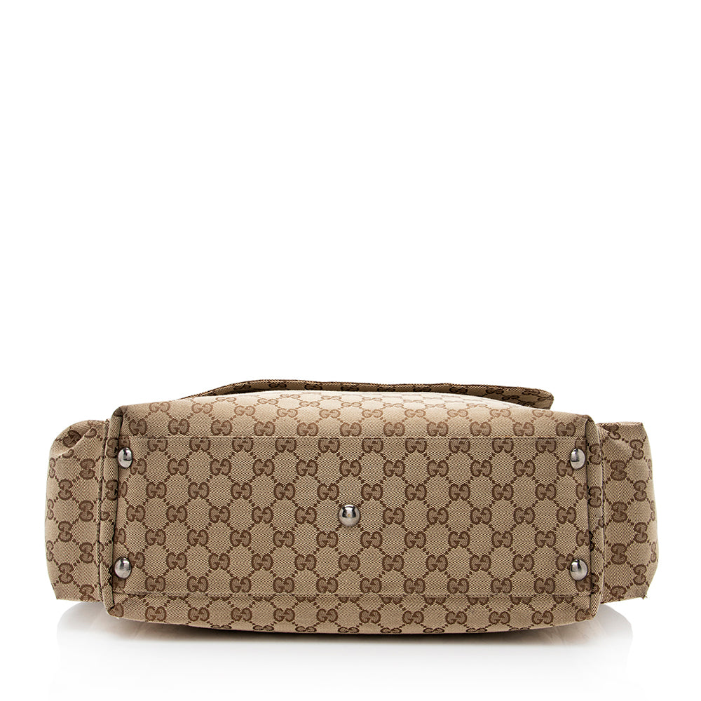 Gucci Gucci Canvas Large Messenger Bag (SHF-19176)