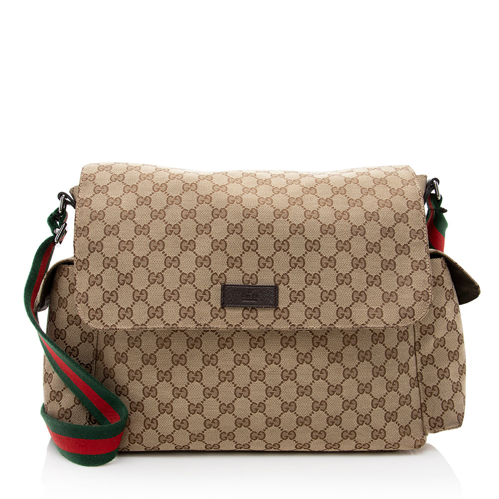 Gucci Gucci Canvas Large Messenger Bag (SHF-19176)