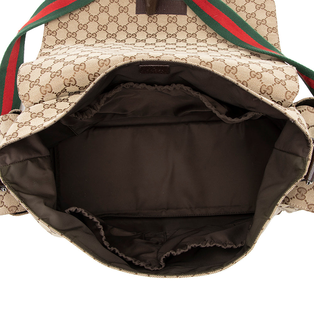 Gucci Gucci Canvas Large Messenger Bag (SHF-19176)