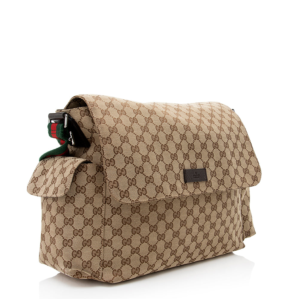 Gucci Gucci Canvas Large Messenger Bag (SHF-19176)