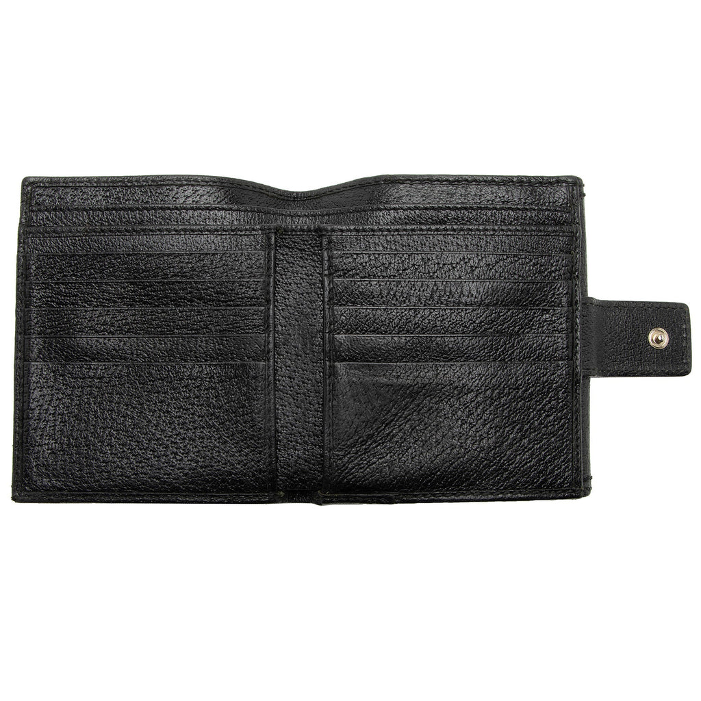 Gucci GG Canvas Leather Bamboo French Wallet (SHF-HzlezQ)