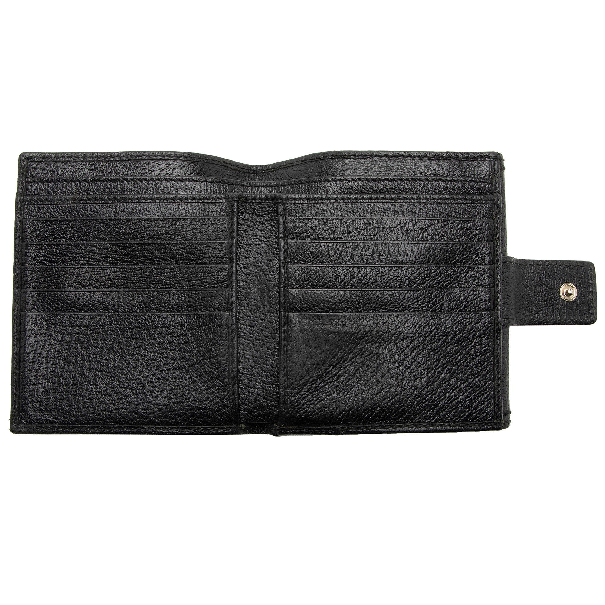 Gucci GG Canvas Leather Bamboo French Wallet (SHF-HzlezQ)