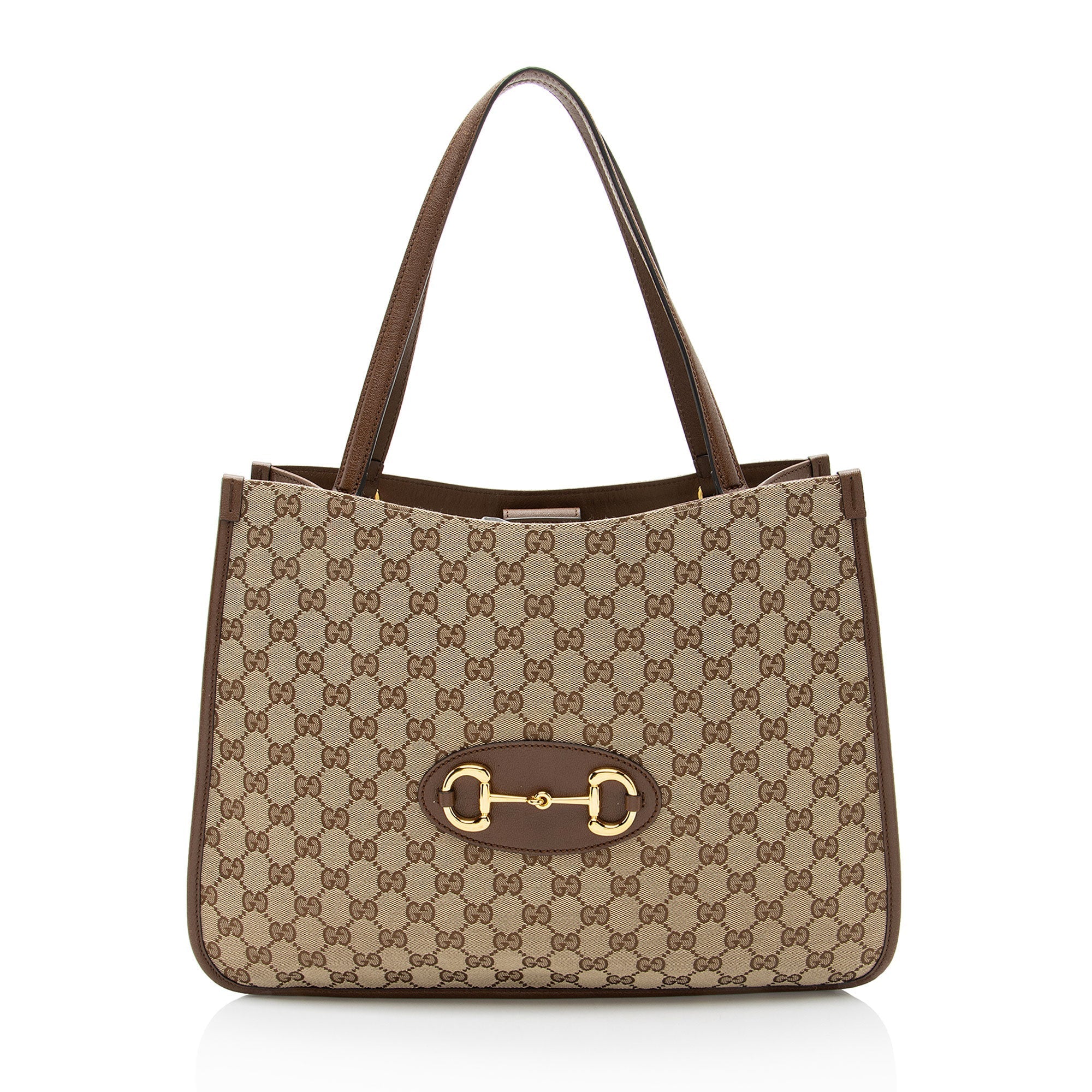 Gucci GG Canvas Leather Horsebit 1955 Tote