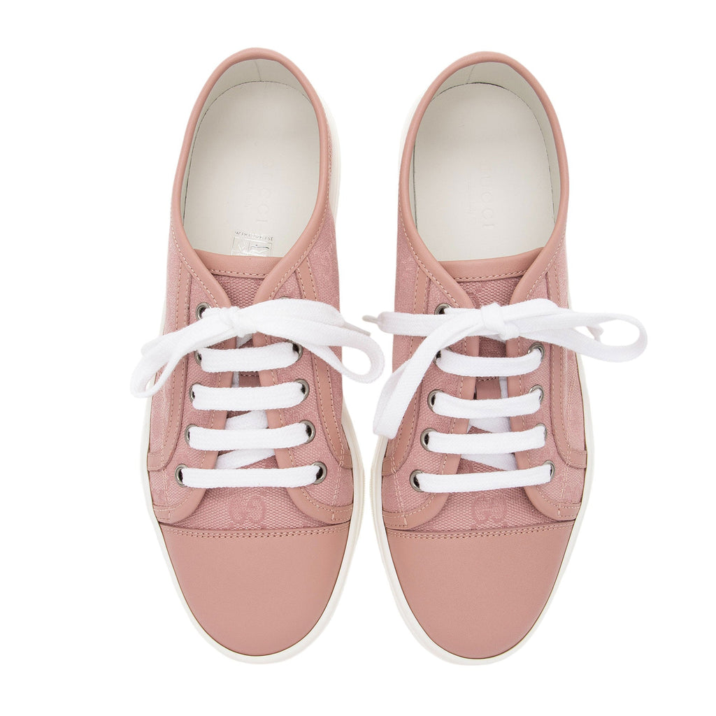 Gucci GG Canvas Leather Sneakers - Size 6.5 / 36.5 (SHF-rURJoF)