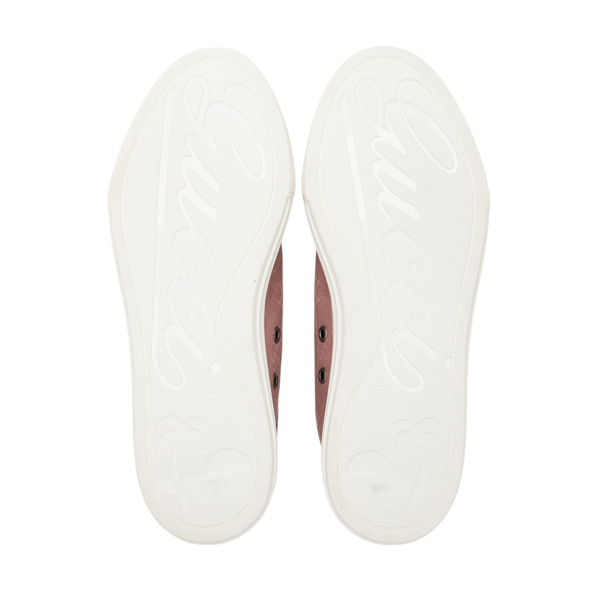 Gucci GG Canvas Leather Sneakers - Size 6.5 / 36.5 (SHF-rURJoF)