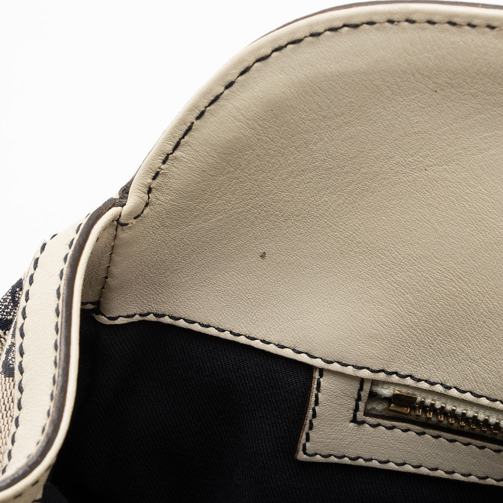 Gucci GG Canvas Leather Web Shoulder Bag (SHF-Syij4P)