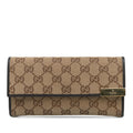 Gucci GG Canvas Long Wallet (SHG-FB3eM4)