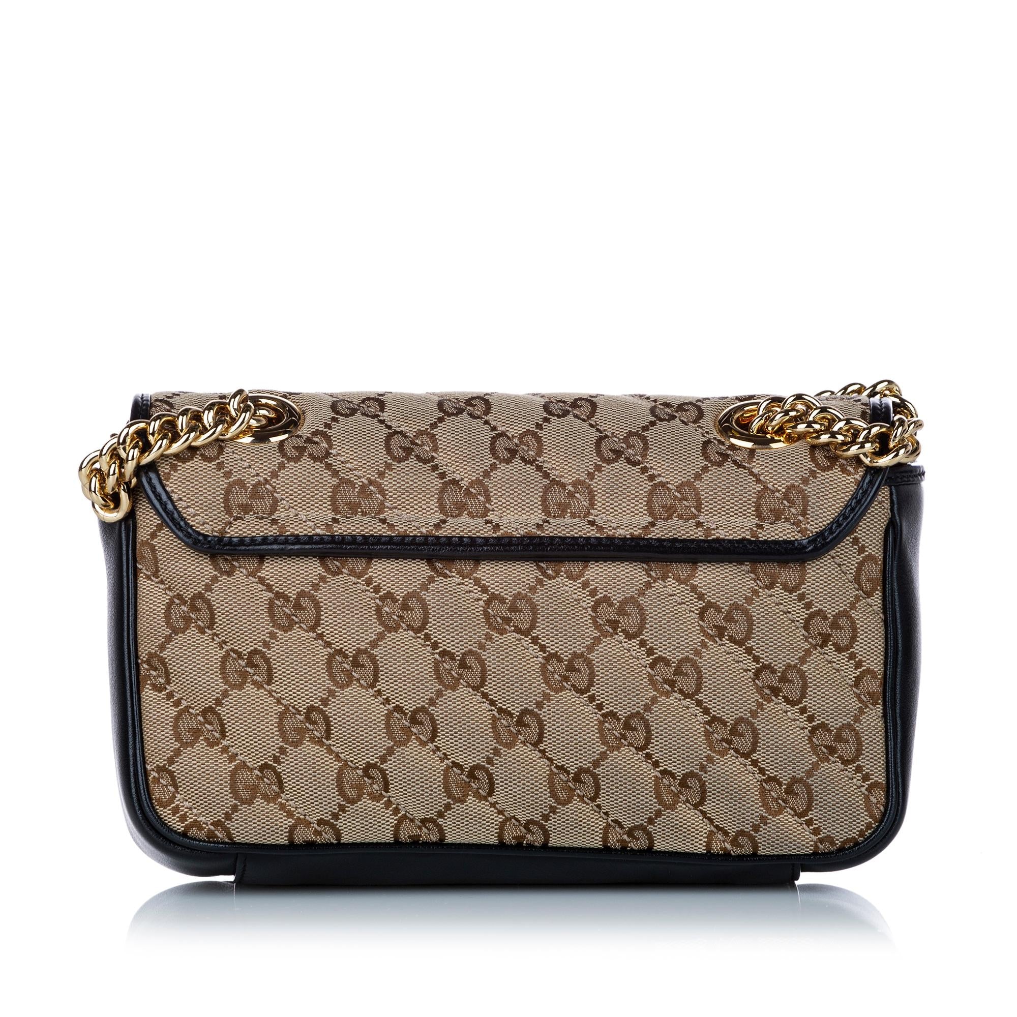 Gucci Gucci Canvas Marmont Crossbody Bag (SHG-29247)