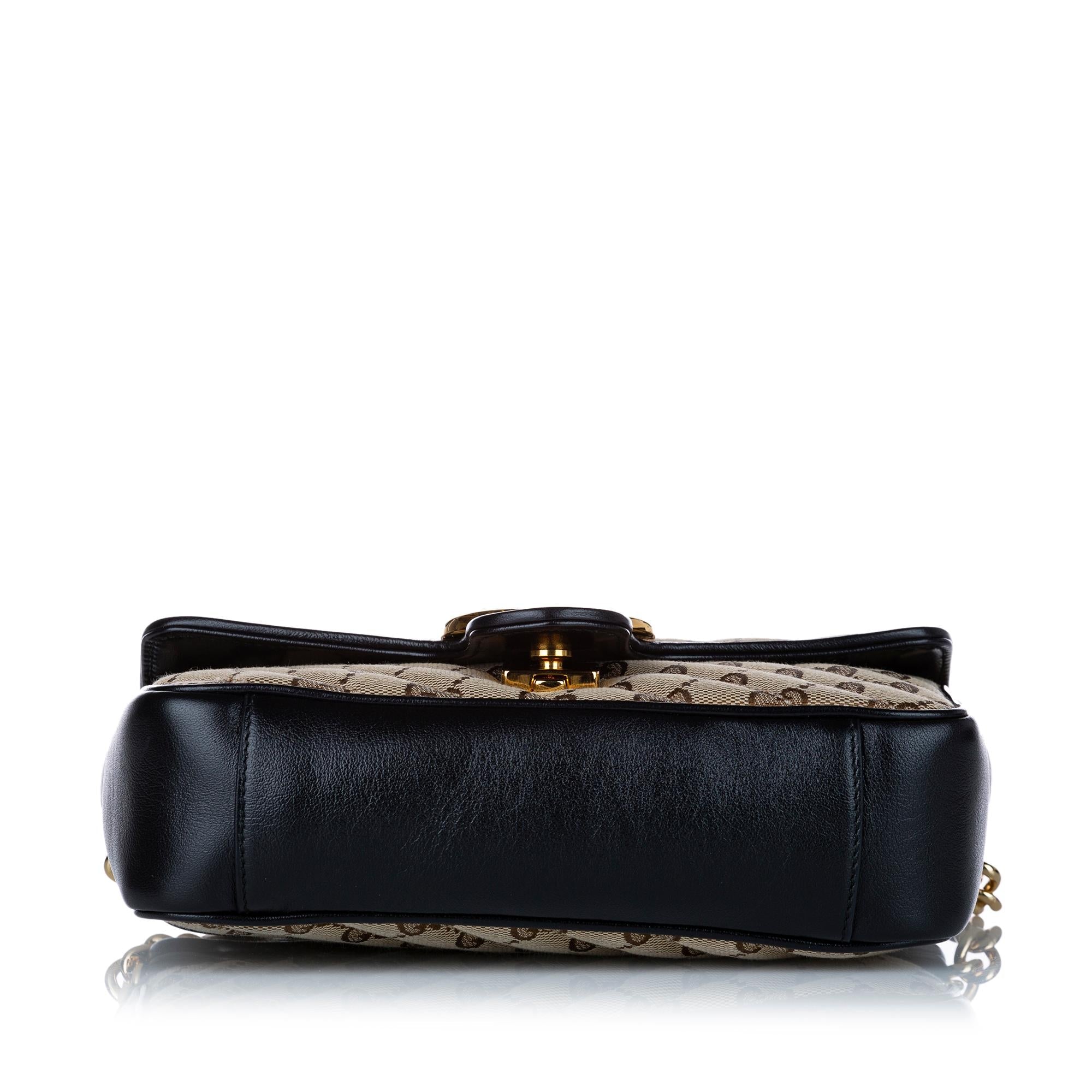 Gucci Gucci Canvas Marmont Crossbody Bag (SHG-29247)