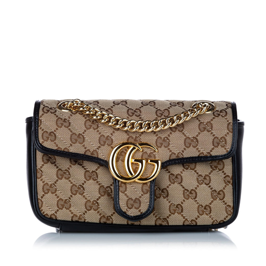 Gucci Gucci Canvas Marmont Crossbody Bag (SHG-29247)