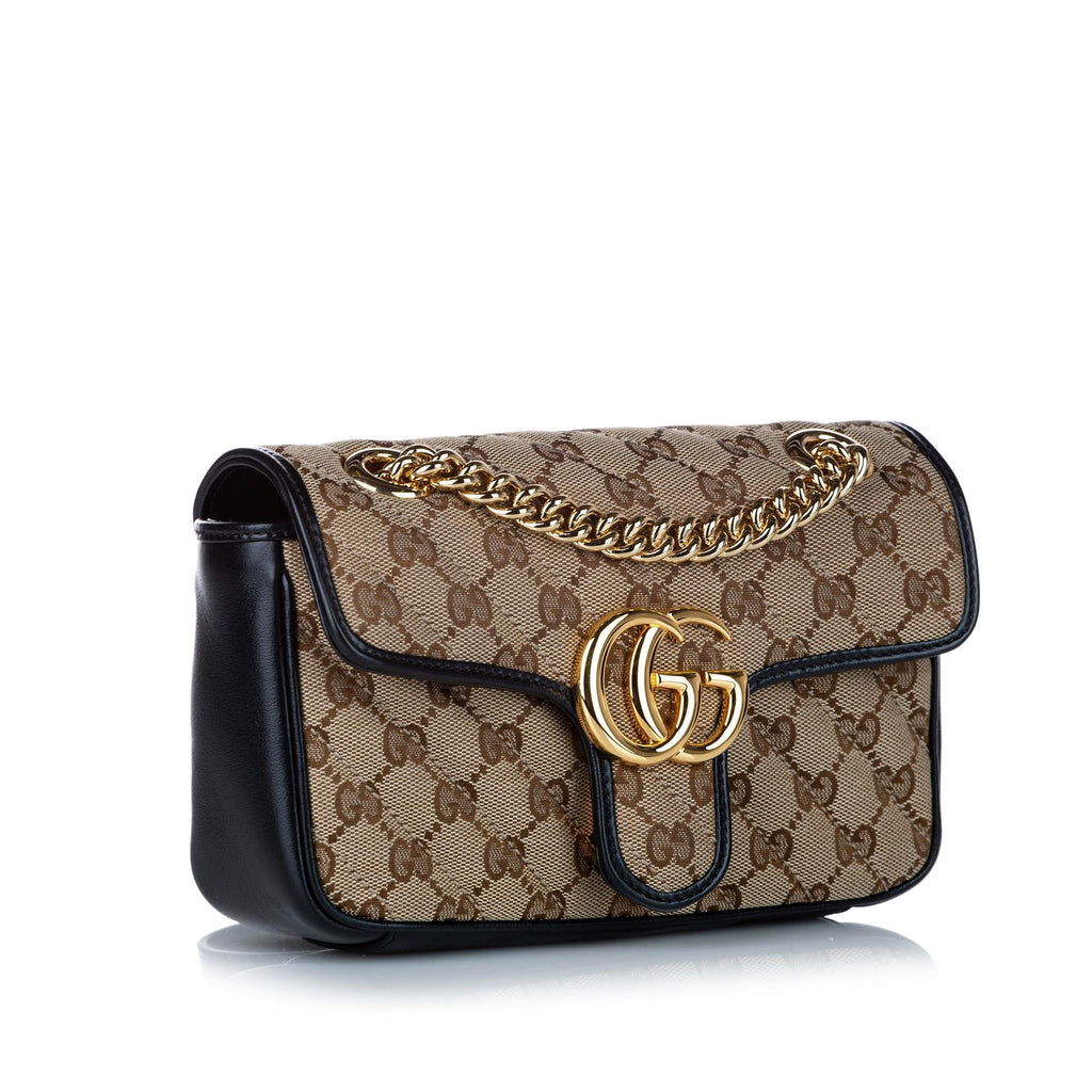 Gucci Gucci Canvas Marmont Crossbody Bag (SHG-29247)