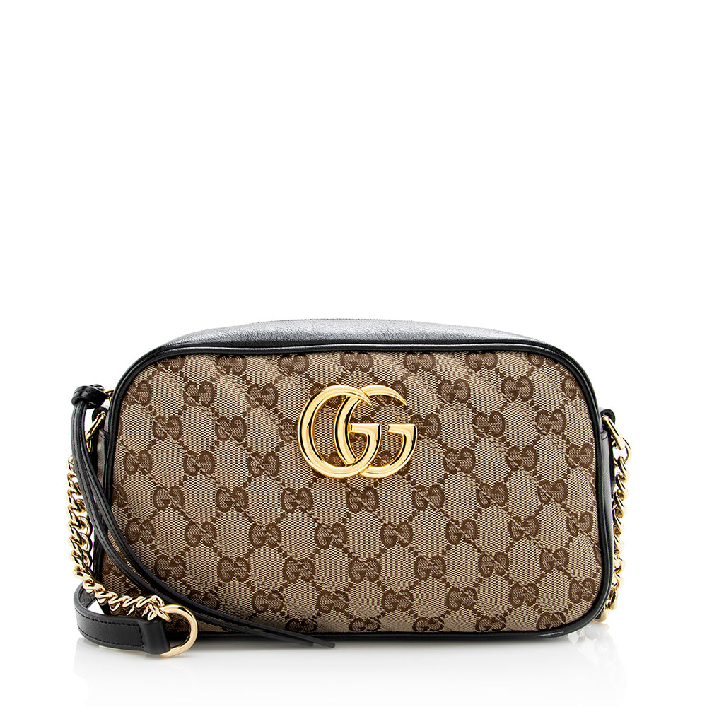 Gucci Gucci Canvas Gucci Marmont Small Shoulder Bag (SHF-18564)