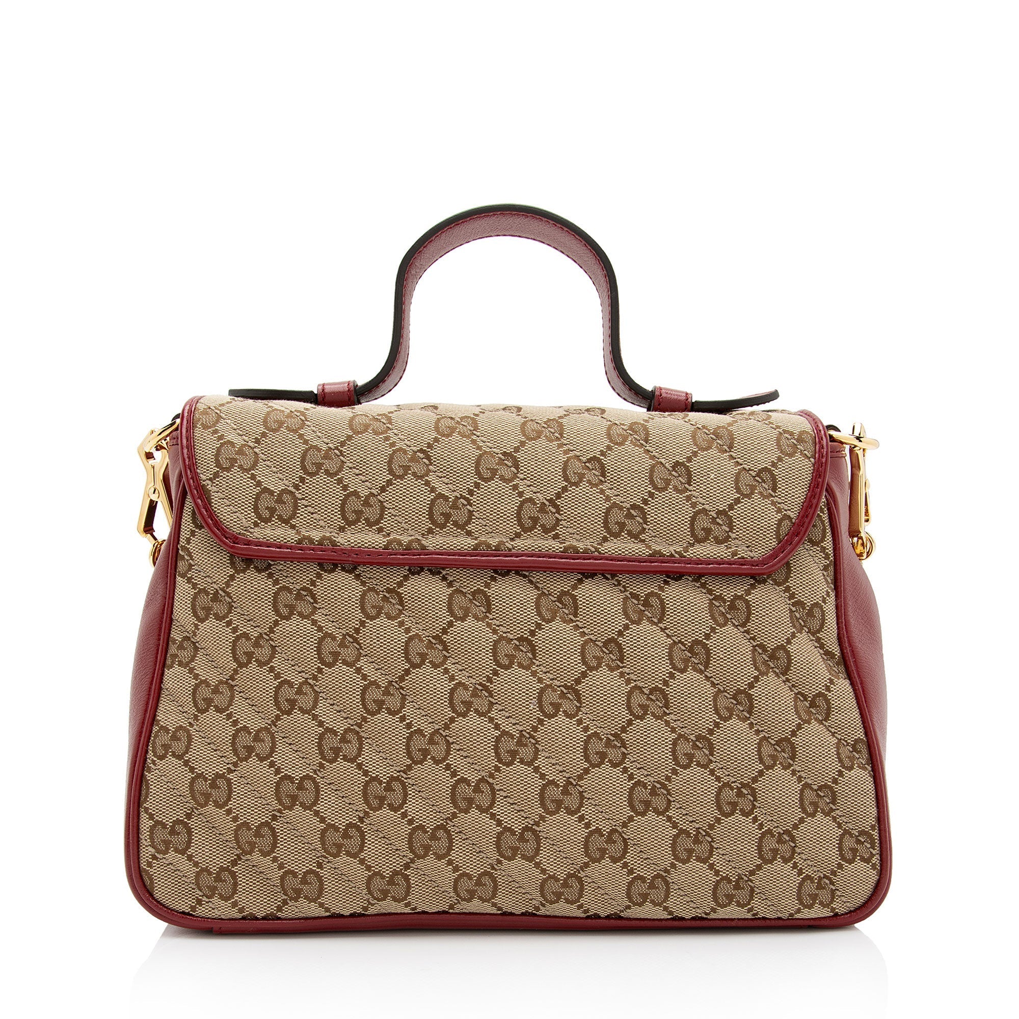 Gucci GG Canvas Marmont Small Top Handle Bag (SHF-WYqDum)