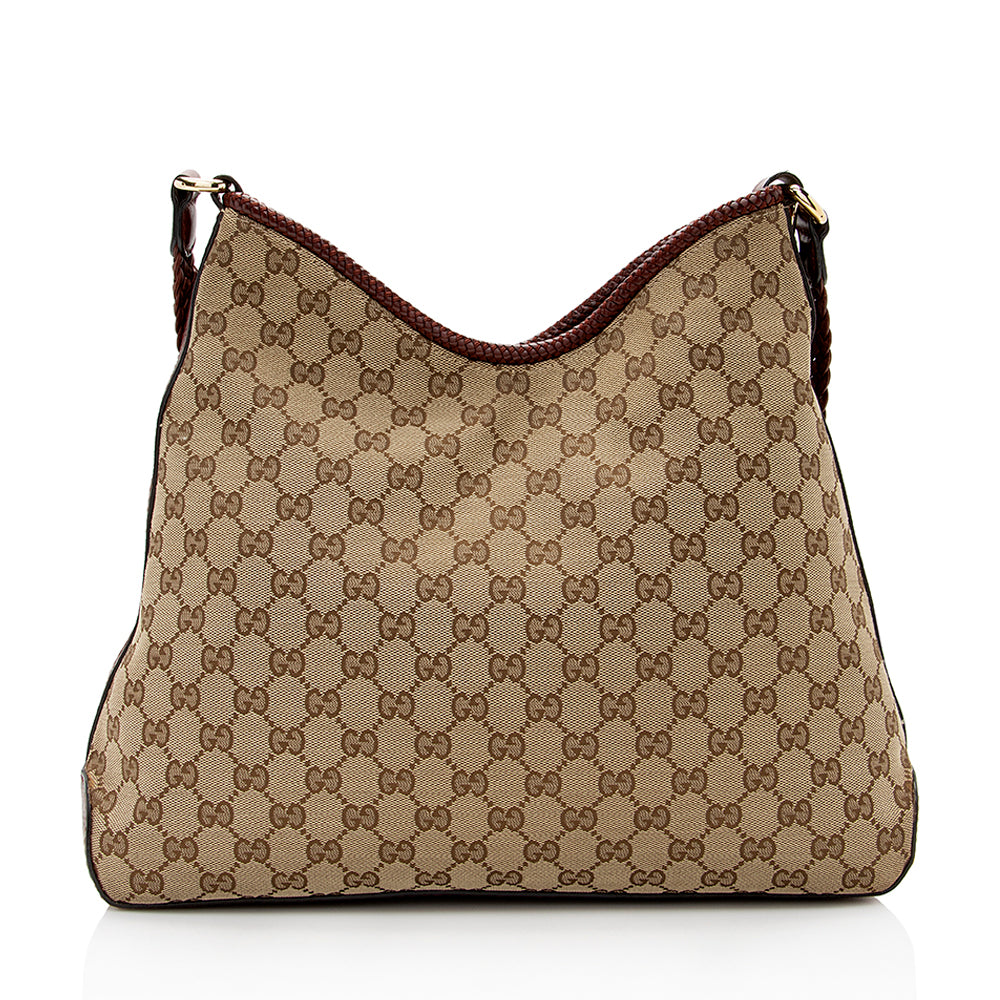 Gucci Gucci Canvas Marrakech Medium Hobo (SHF-20548)