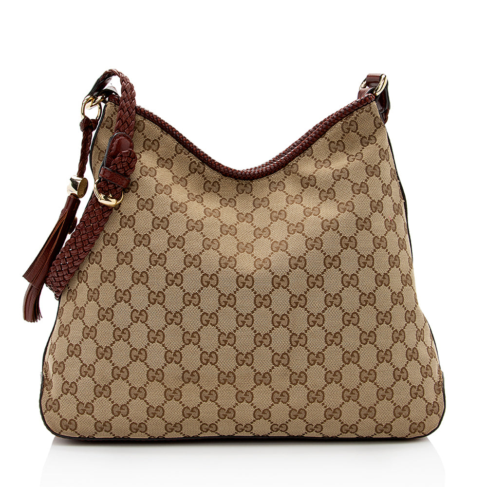 Gucci Gucci Canvas Marrakech Medium Hobo (SHF-20548)
