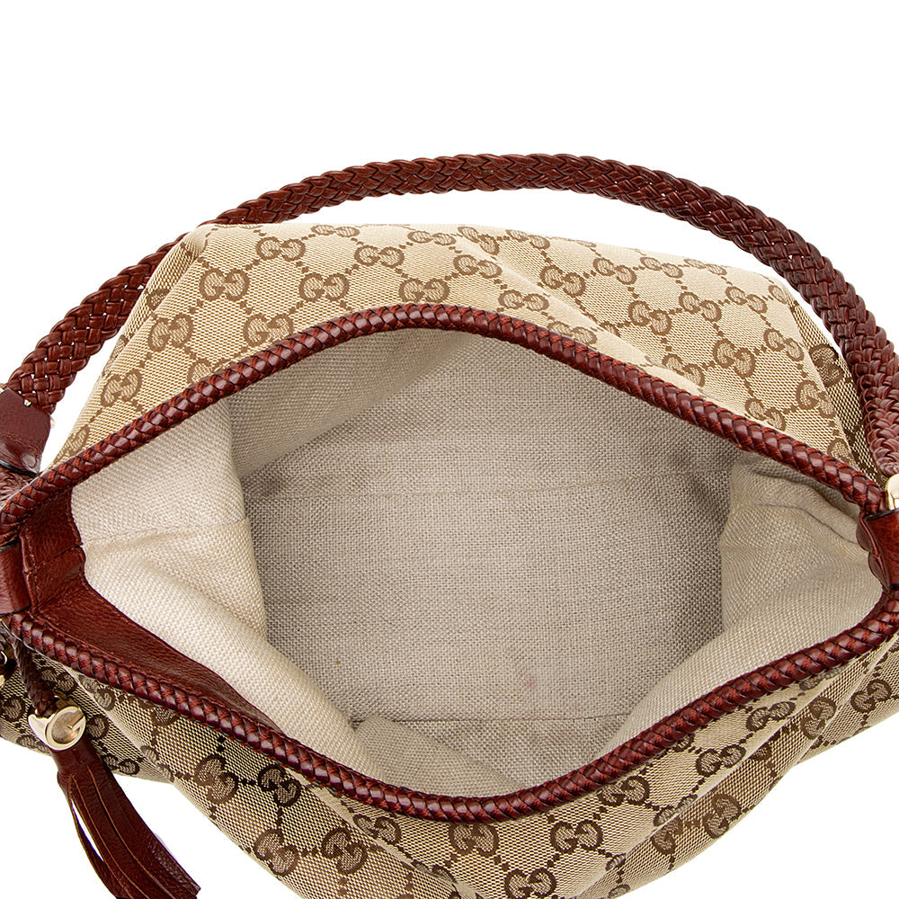 Gucci Gucci Canvas Marrakech Medium Hobo (SHF-20548)