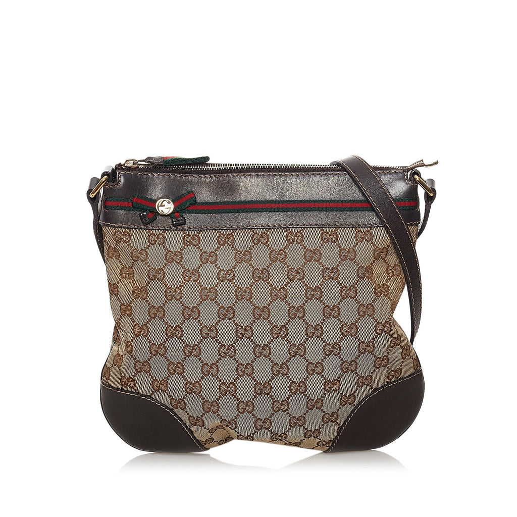 Gucci Gucci Canvas Mayfair Crossbody Bag (SHG-32741)