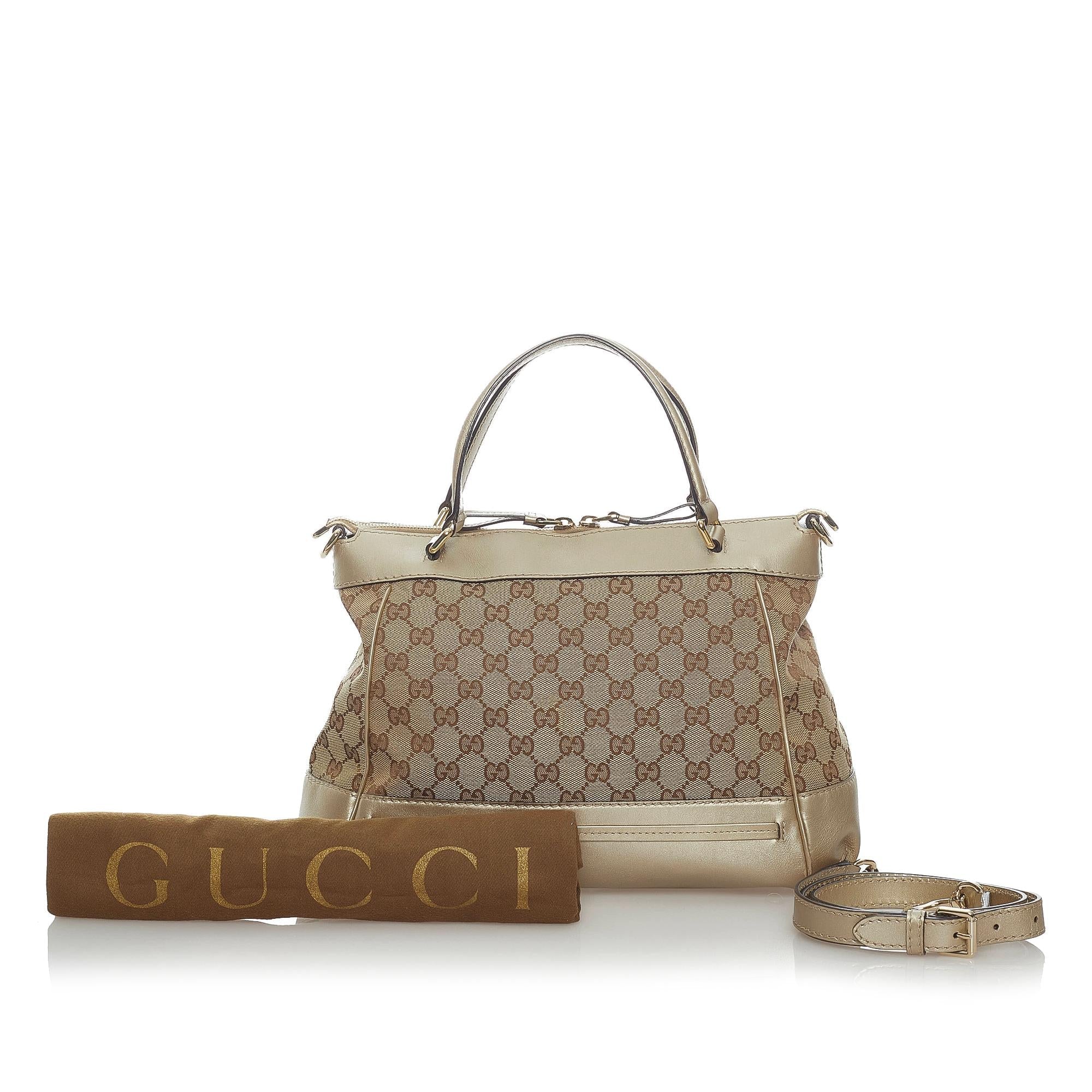 Gucci Gucci Canvas Mayfair Satchel (SHG-33075)