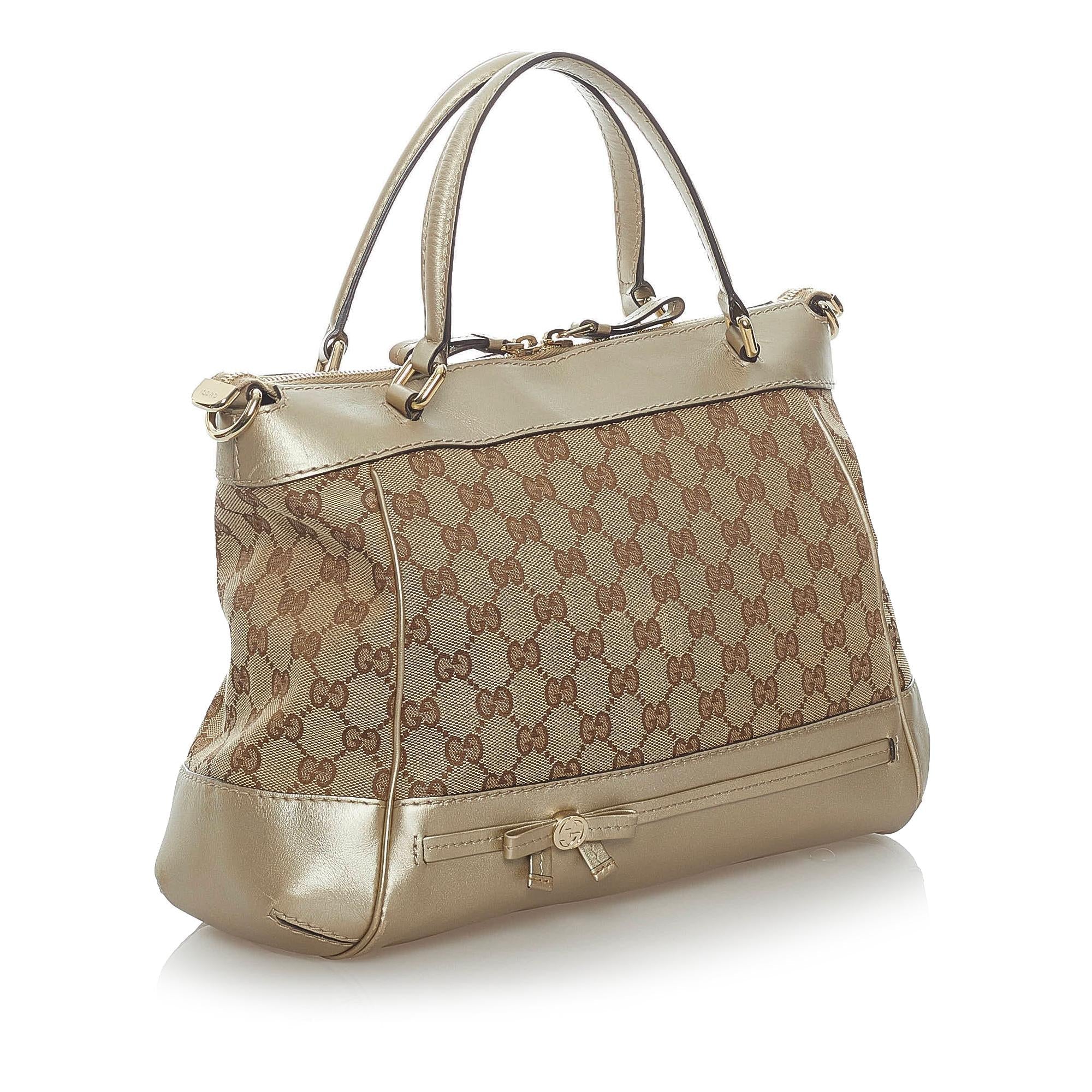 Gucci Gucci Canvas Mayfair Satchel (SHG-33075)