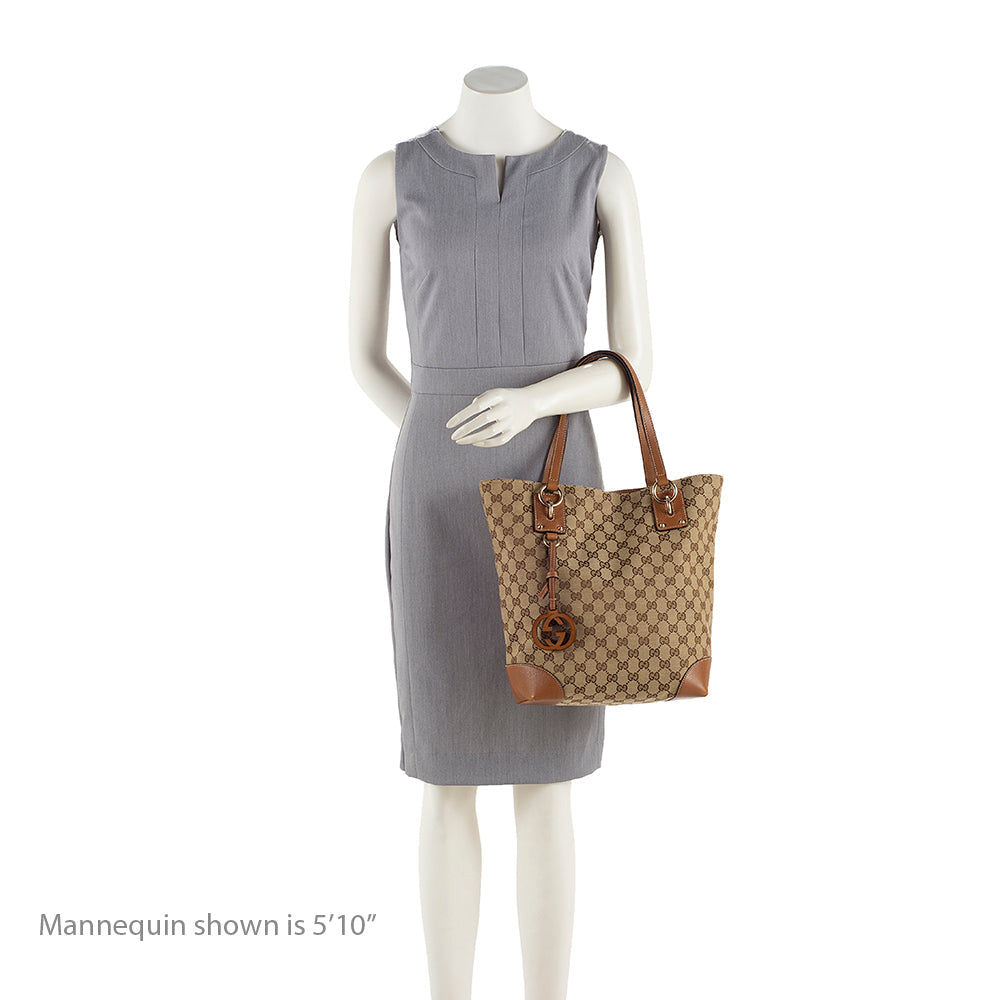 Gucci GG Canvas Medium Charm Tote - FINAL SALE (SHF-19339)