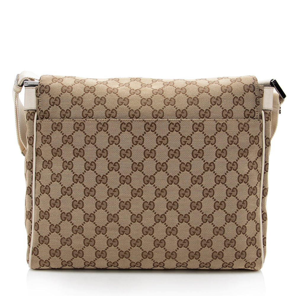 Gucci Gucci Canvas Messenger Bag (SHF-17833)