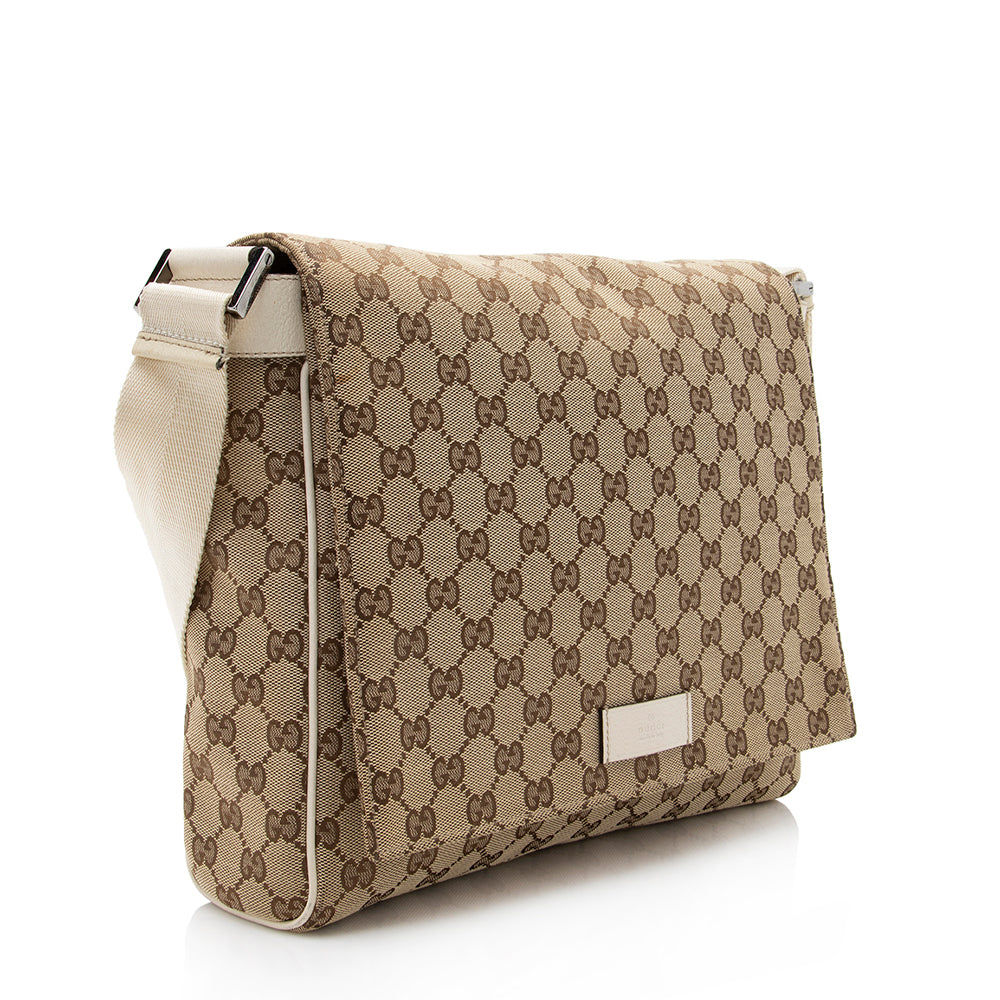 Gucci Gucci Canvas Messenger Bag (SHF-17833)