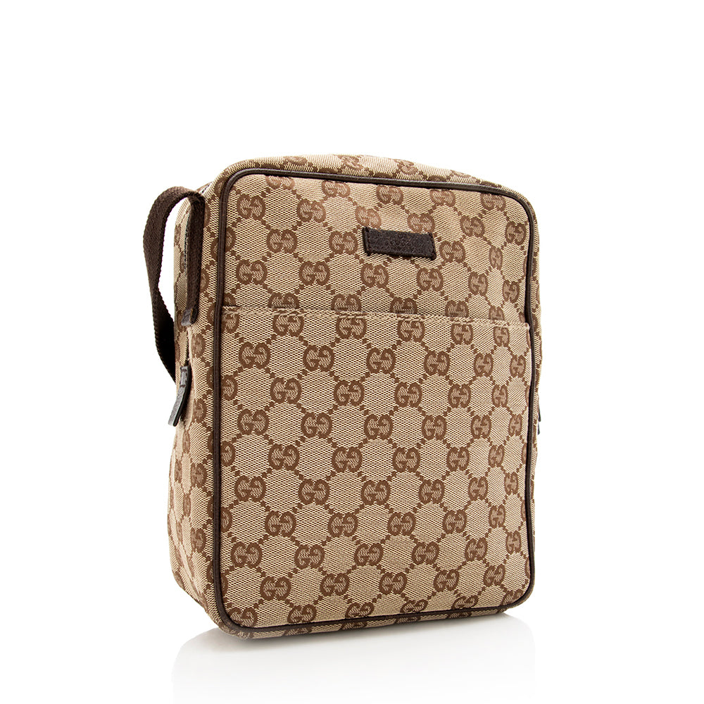 Gucci Gucci Canvas Messenger Bag - FINAL SALE (SHF-19190)