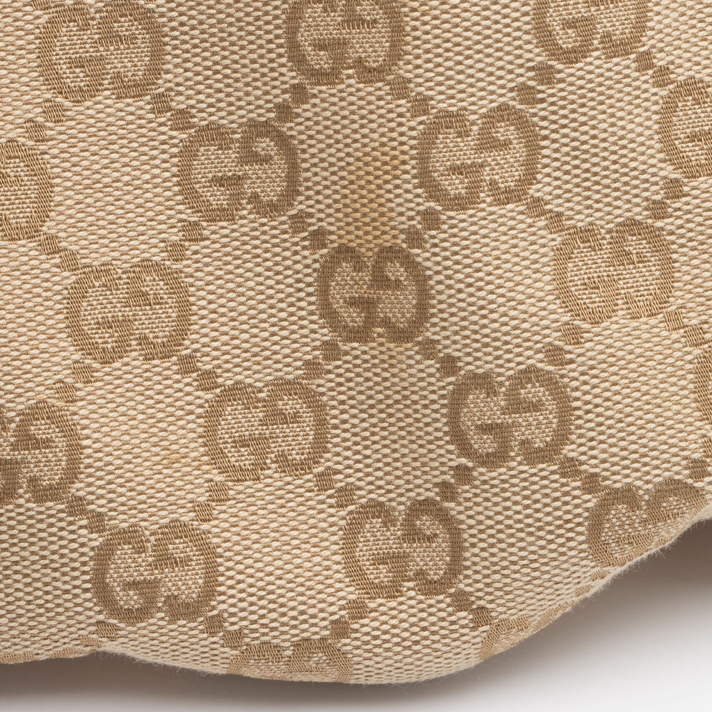 Gucci GG Canvas Metallic Leather Princy Large Hobo (SHF-23778)