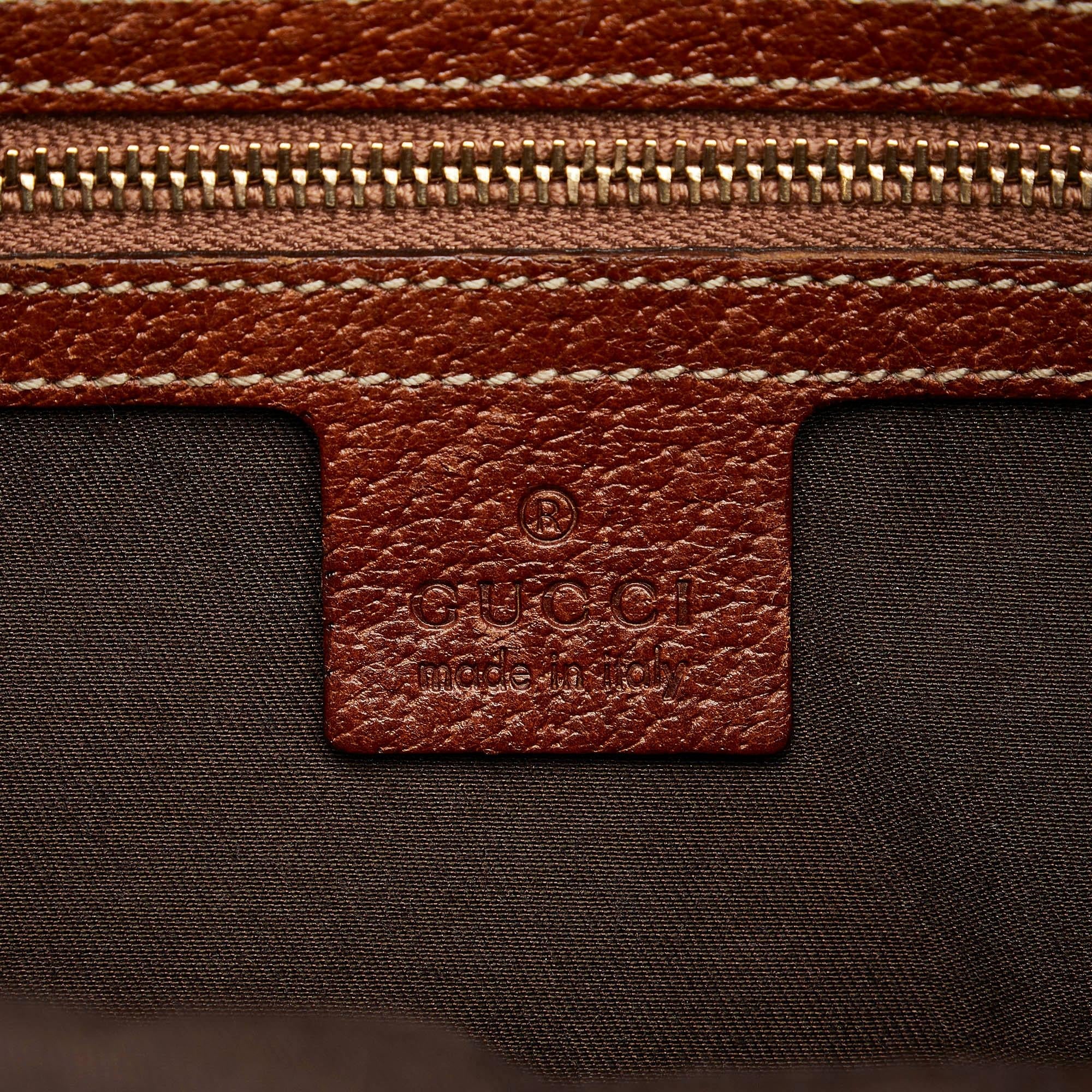 Gucci GG Canvas Nailhead Bamboo Handle Bag (SHG-kiHtJf)