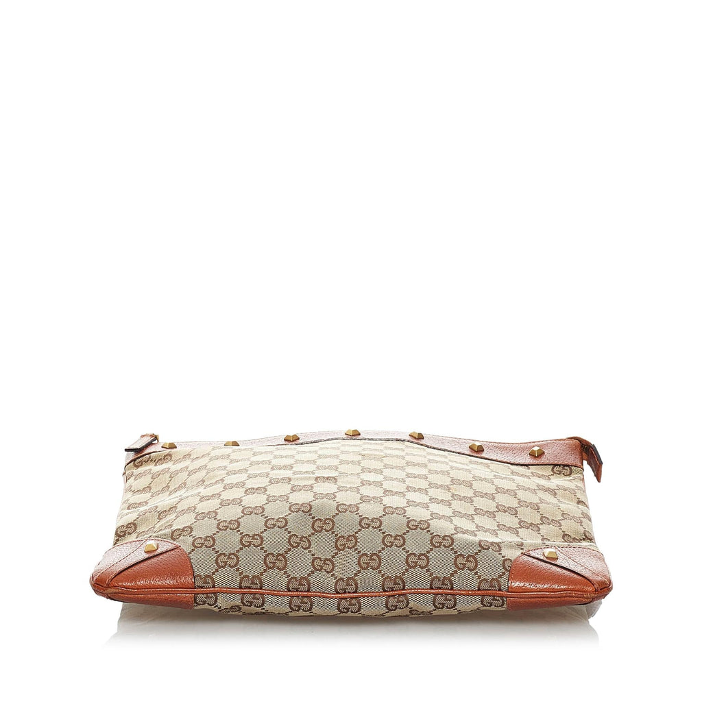 Gucci Gucci Canvas Nailhead Crossbody Bag (SHG-33698)