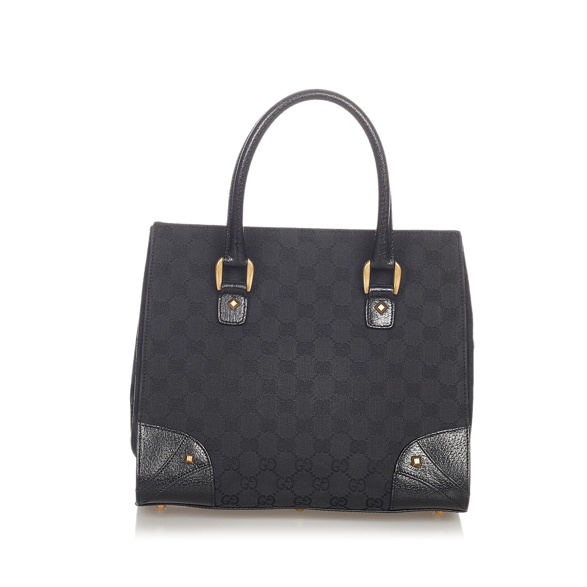 Gucci Gucci Canvas Nailhead Handbag (SHG-23804)
