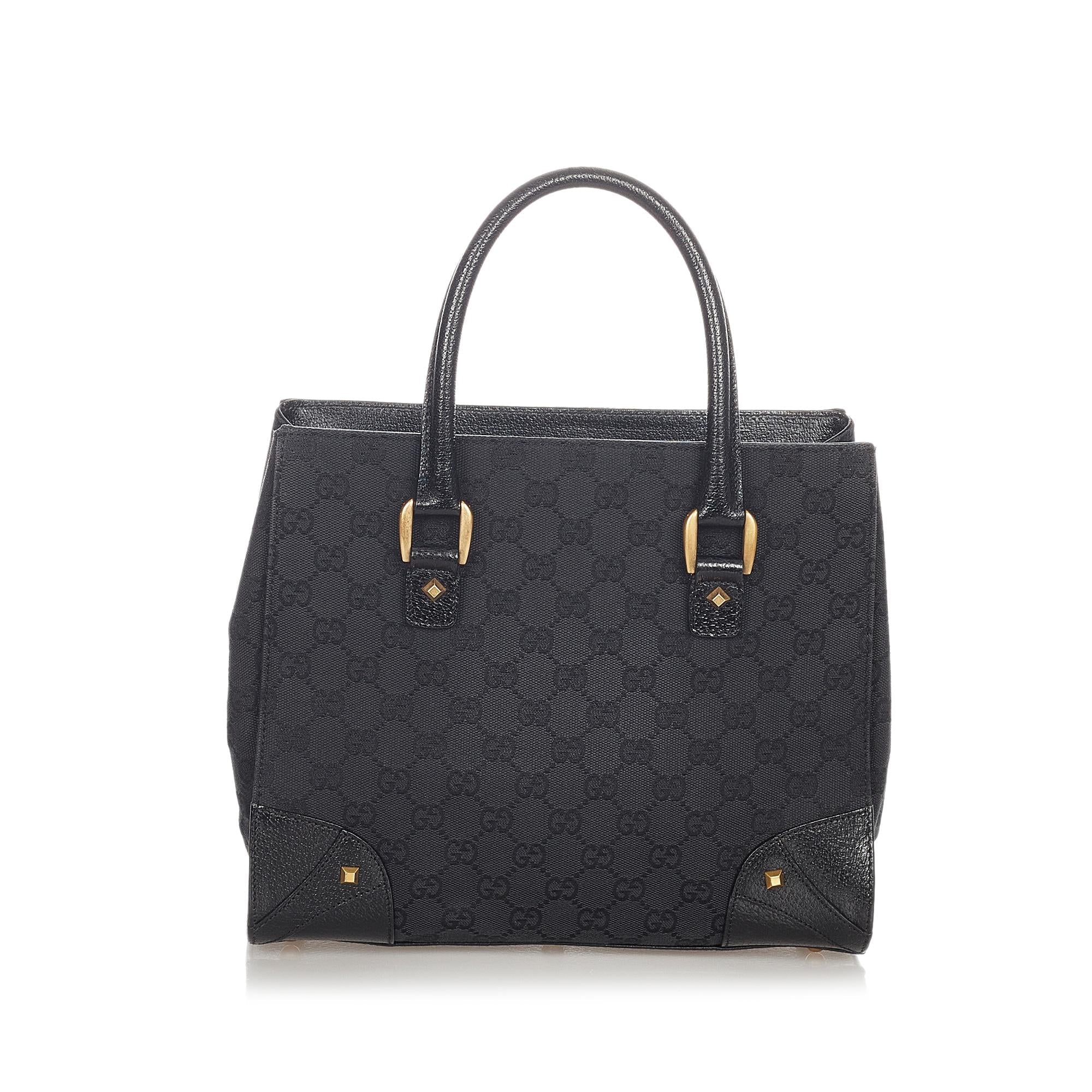 Gucci Gucci Canvas Nailhead Handbag (SHG-23804)
