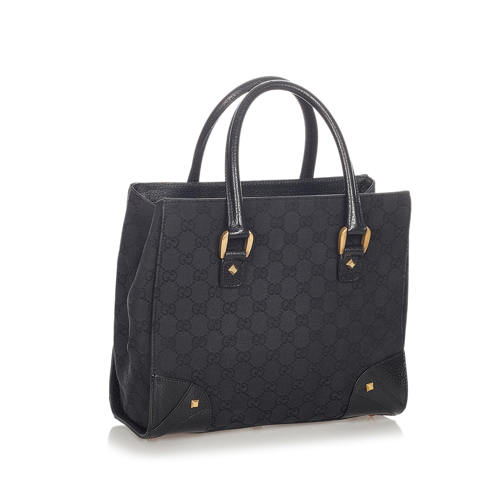 Gucci Gucci Canvas Nailhead Handbag (SHG-23804)