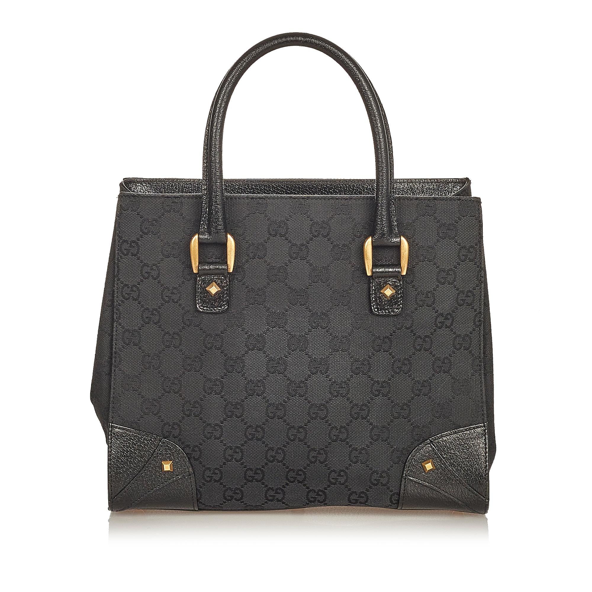 Gucci Gucci Canvas Nailhead Handbag (SHG-25921)