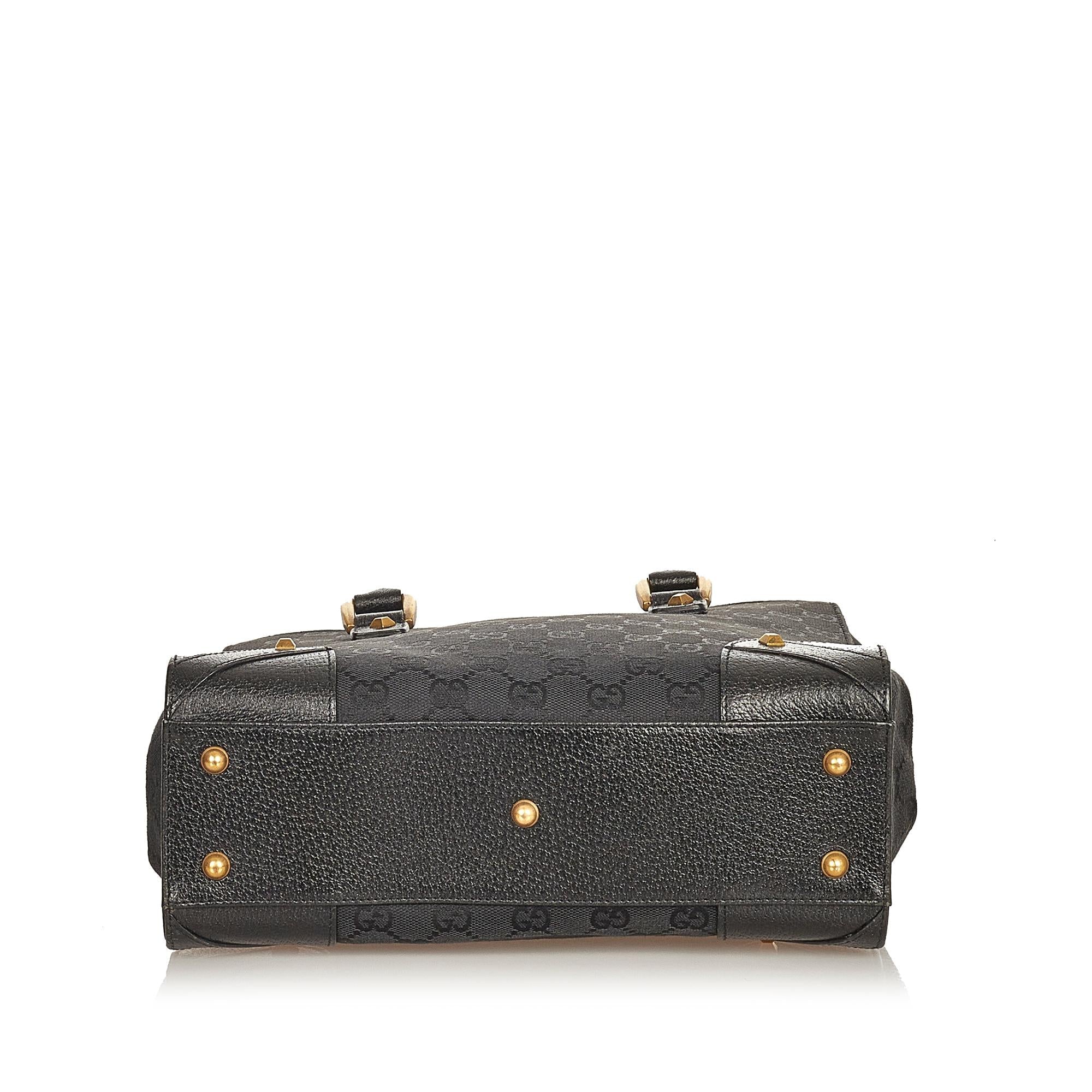 Gucci Gucci Canvas Nailhead Handbag (SHG-25921)