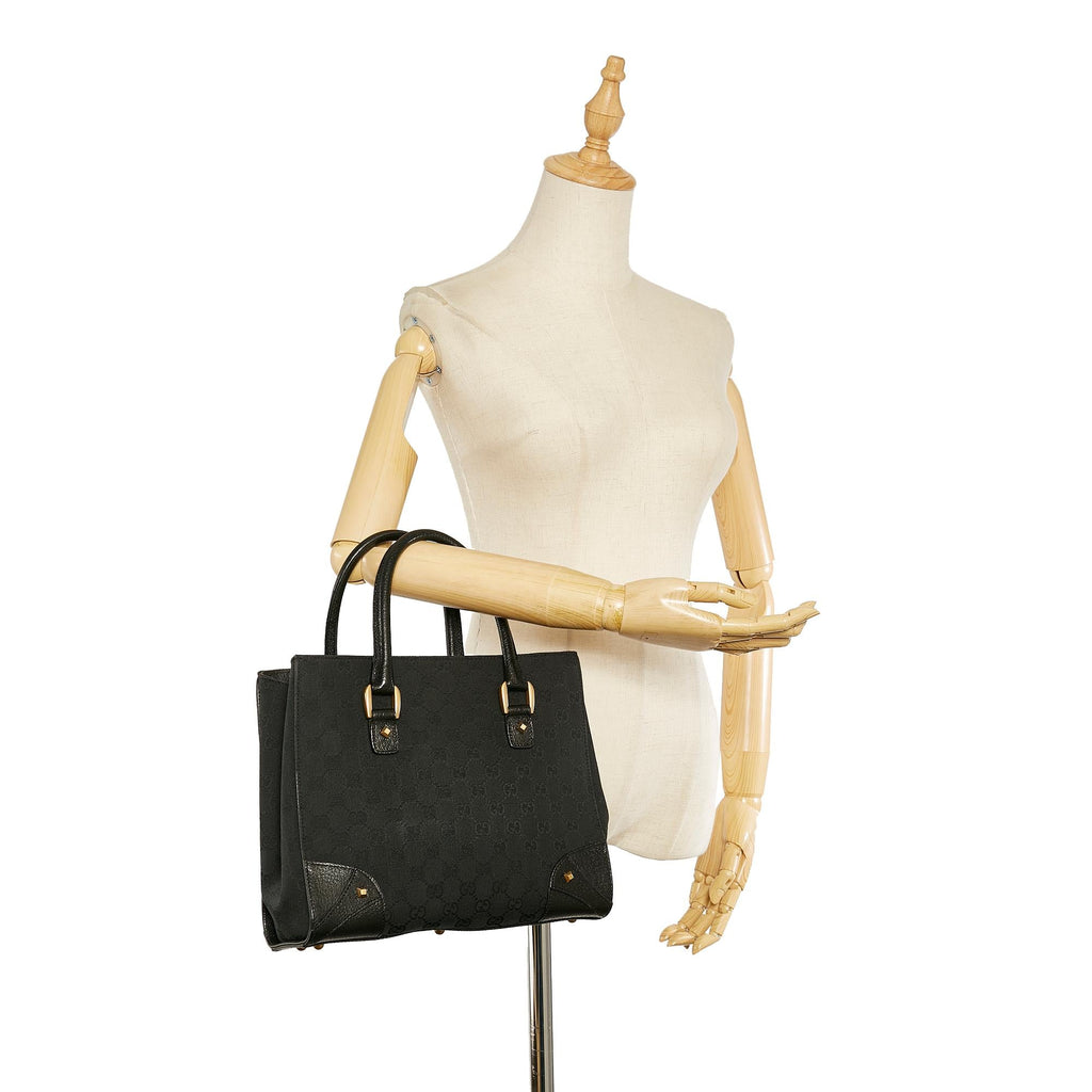 Gucci Gucci Canvas Nailhead Handbag (SHG-25921)