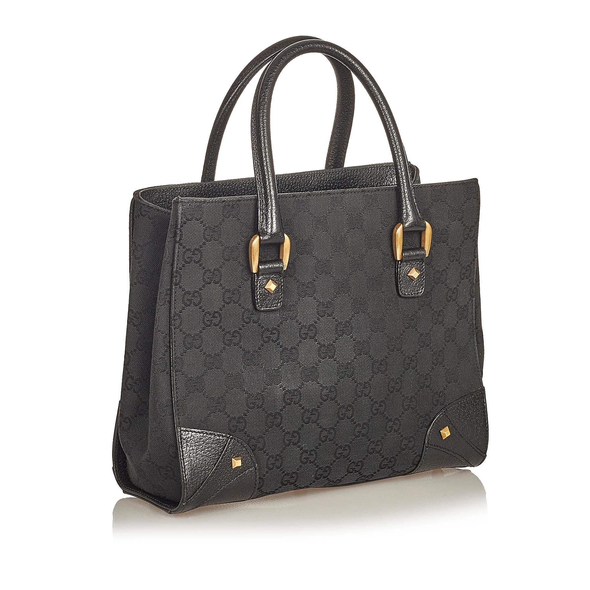 Gucci Gucci Canvas Nailhead Handbag (SHG-25921)