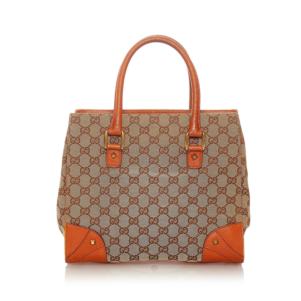 Gucci Gucci Canvas Nailhead Handbag (SHG-27264)