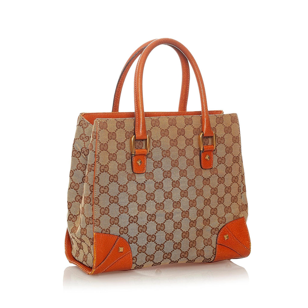 Gucci Gucci Canvas Nailhead Handbag (SHG-27264)