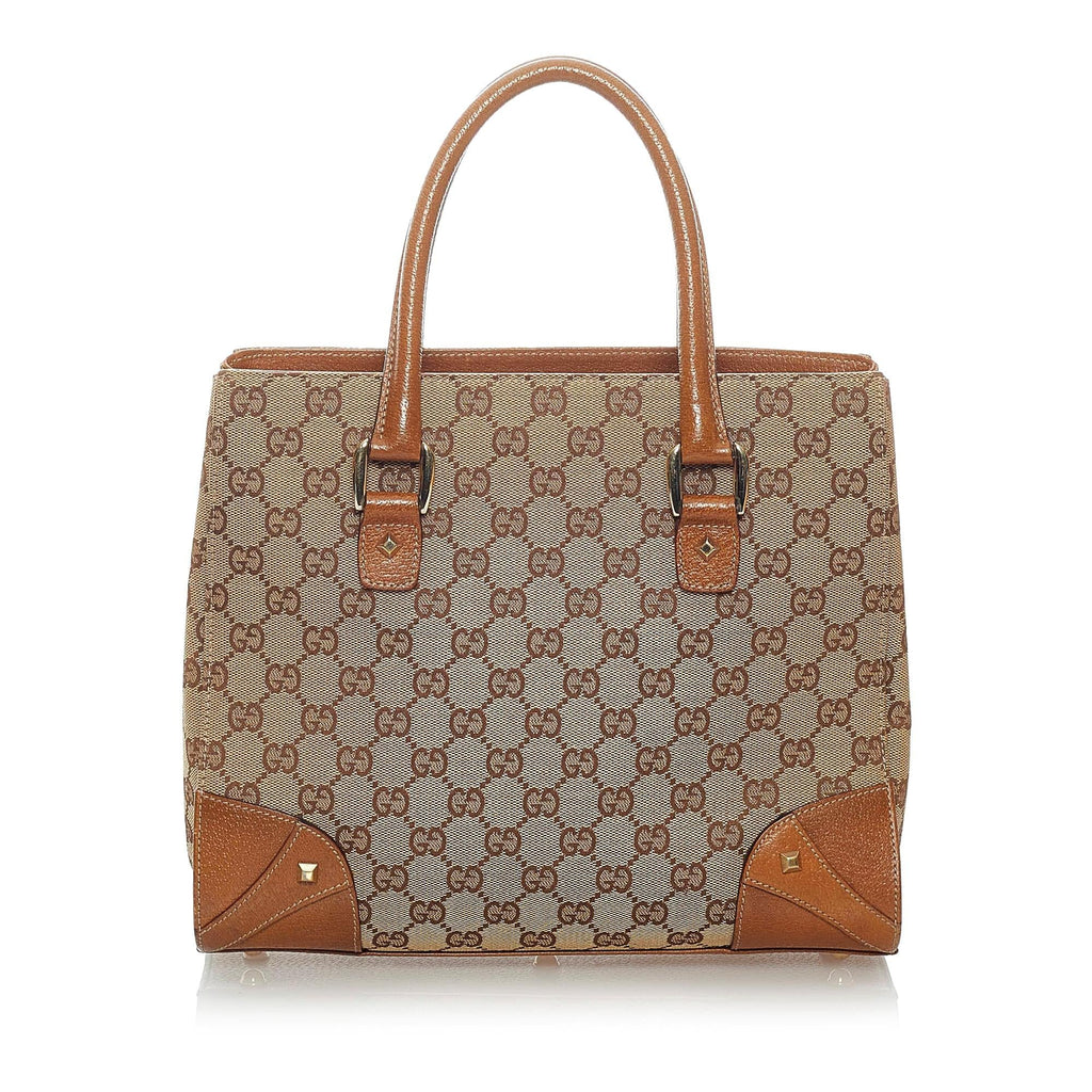 Gucci Gucci Canvas Nailhead Handbag (SHG-32388)