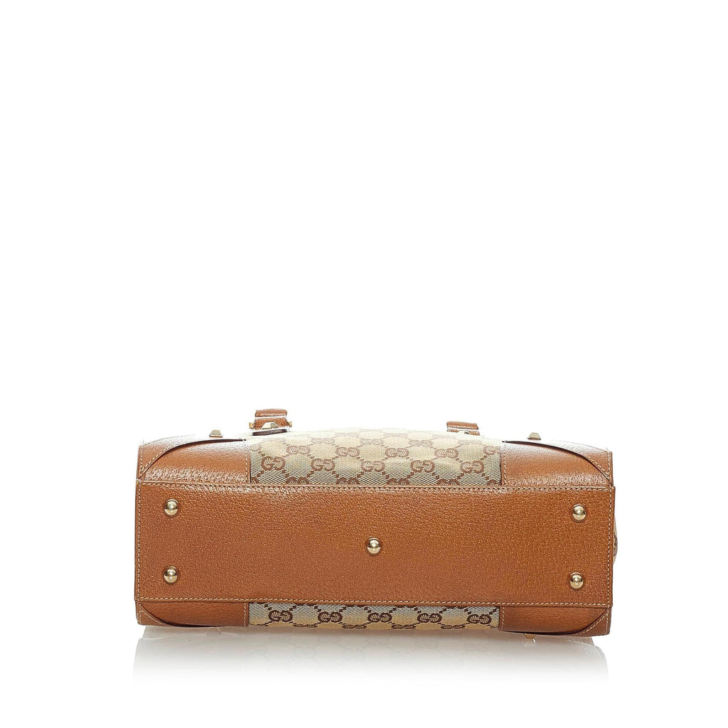Gucci Gucci Canvas Nailhead Handbag (SHG-32388)