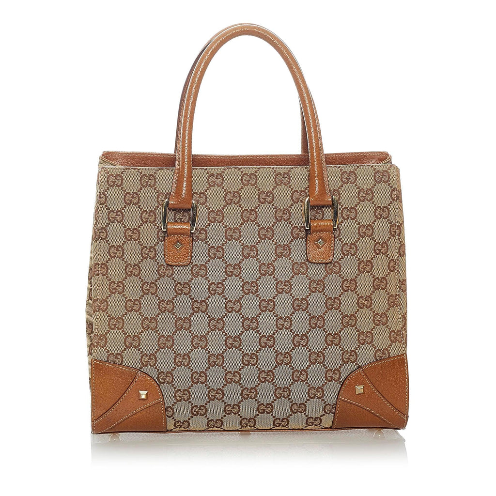 Gucci Gucci Canvas Nailhead Handbag (SHG-32388)