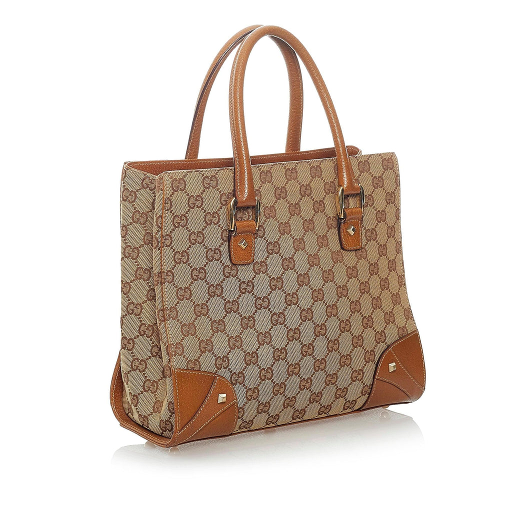 Gucci Gucci Canvas Nailhead Handbag (SHG-32388)